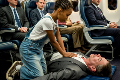 “Mütevazı bir geçmişe sahip 12 yaşında siyahi bir kız, uçakta bir milyarderi kurtardı… Ama onun fısıldadığı şey, küçük kızı gözyaşlarına boğdu…”