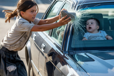 Okula Geç Kalan Fakir Bir Kız, Arabada Kilitli Baygın Bir Bebek Bulur… 