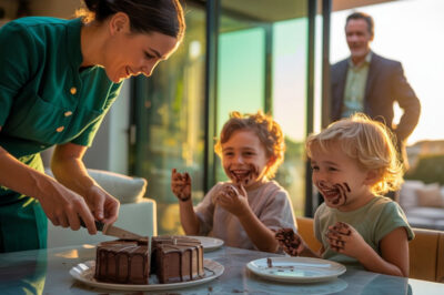  Bir milyoner beklenenden erken eve döndü — hizmetçisini çocuklarıyla ne yaparken gördüğü onu gözyaşlarına boğdu 