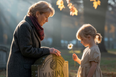 Kızının mezarı yanında küçük bir kız fark eden yaşlı kadın yavaşça yaklaştı… Ve birden, yaklaşınca dehşetle geri çekildi.