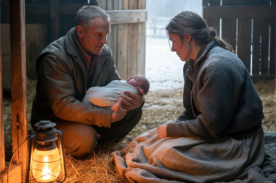 Şükran Günü sabahı onu ahırda, kucağında bir bebekle buldu ve ona fısıldadı: “Artık evindesin.”